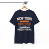 White Smoke New York City Skyline Tee — Yankees & Knicks Vintage Sports Shirt