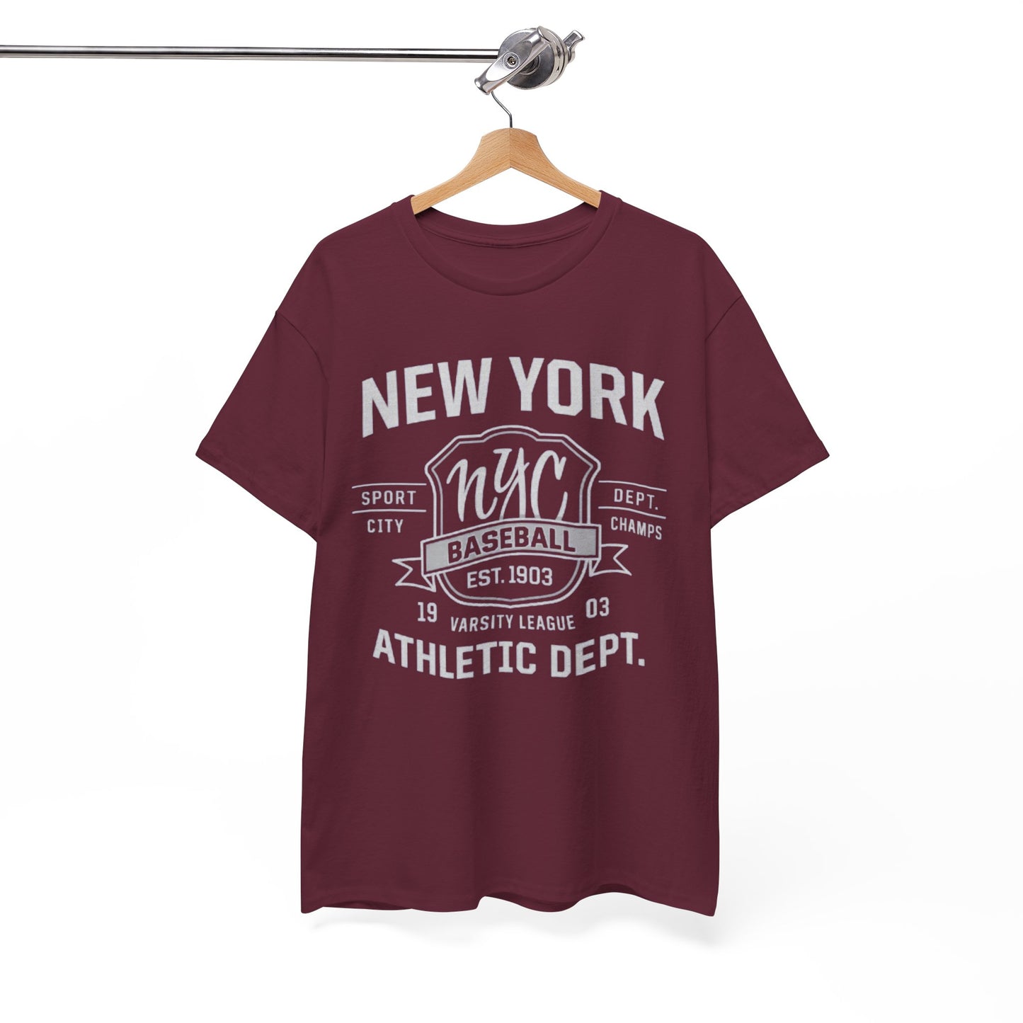 New York NYC Baseball Athletic Dept. T‑Shirt — Vintage Varsity Sports Tee