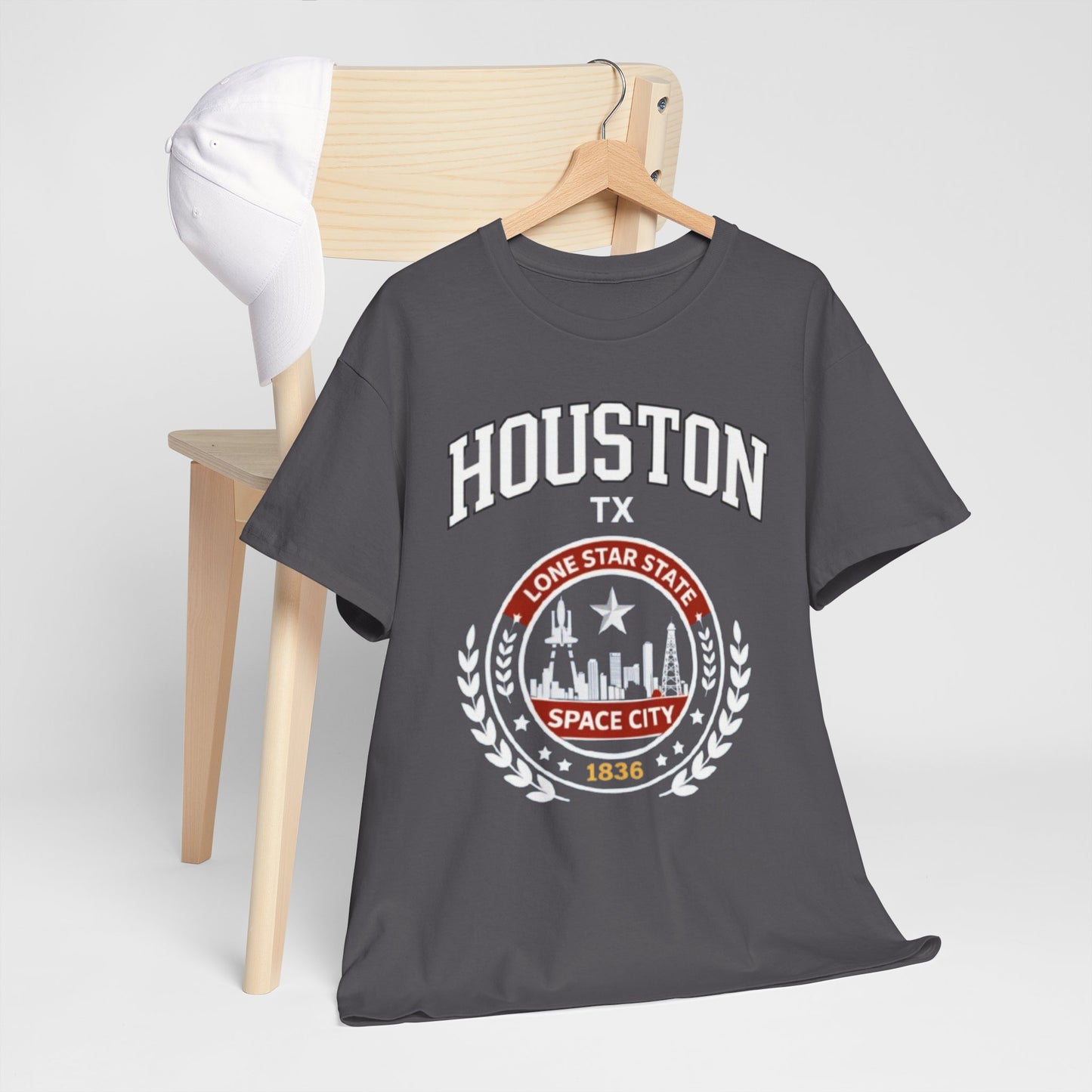 Houston TX Space City Crest T-Shirt — Houston Skyline Graphic Tee