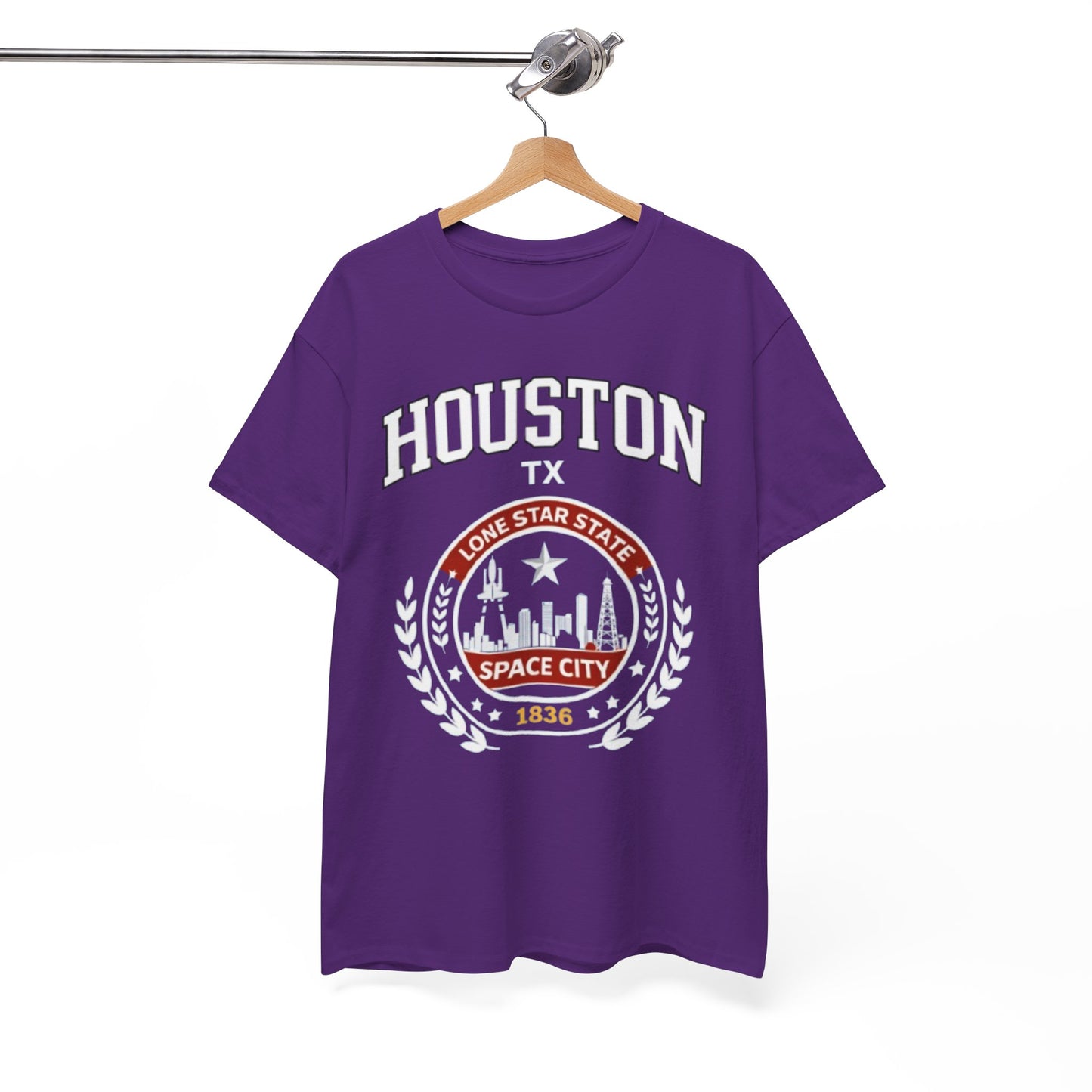 Houston TX Space City Crest T-Shirt — Houston Skyline Graphic Tee