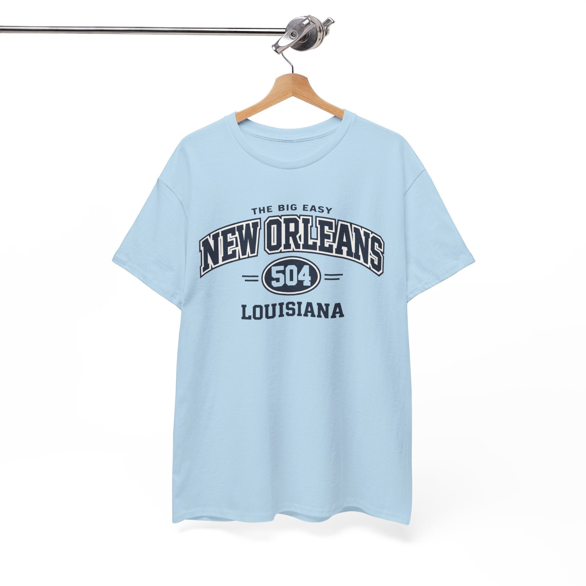 White Smoke New Orleans 504 Louisiana Tee — The Big Easy City  T-Shirt