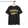 White Smoke Sacramento California Tee — Retro Collegiate City Shirt