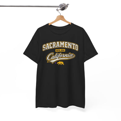 White Smoke Sacramento California Tee — Retro Collegiate City Shirt