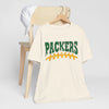 Antique White Packers Football Tee — Vintage Green & Gold Gridiron Design