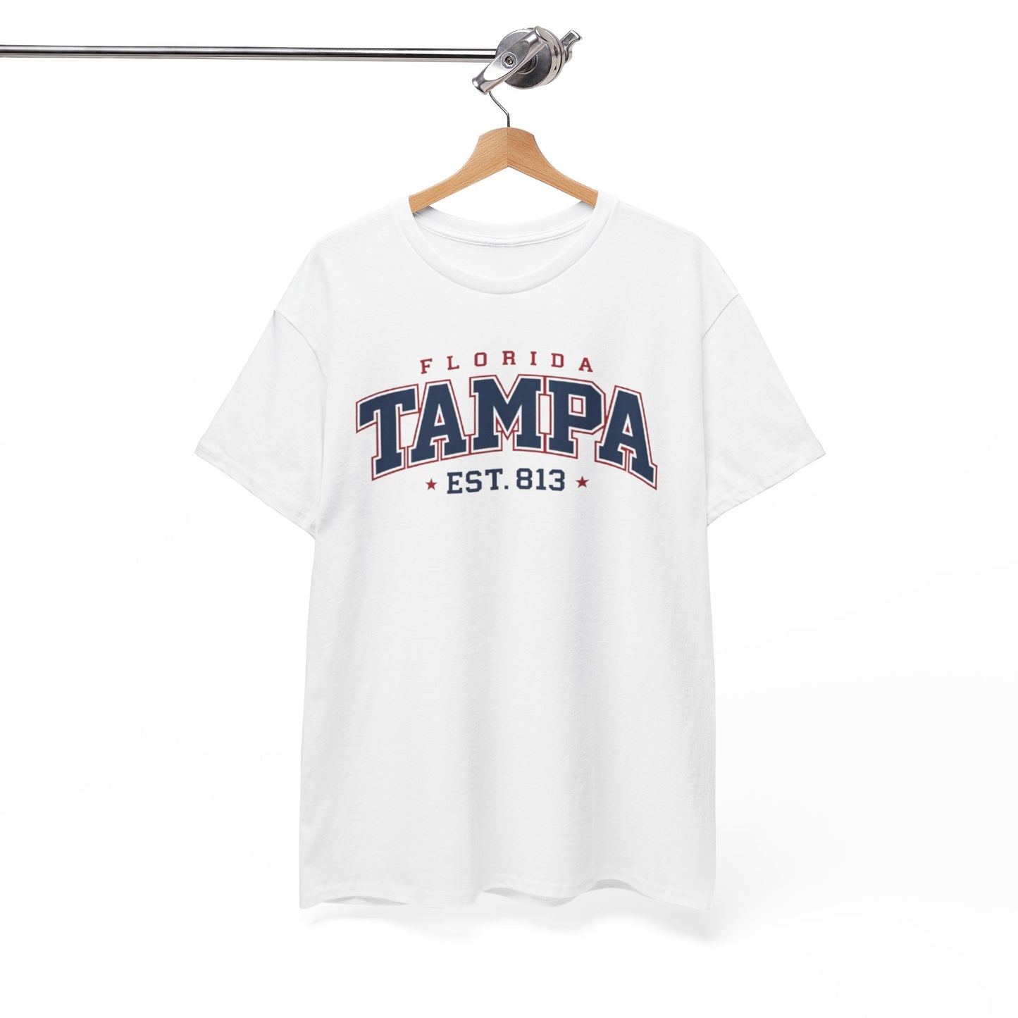 White Smoke Tampa Florida Vintage College Tee – EST. 813 City Shirt