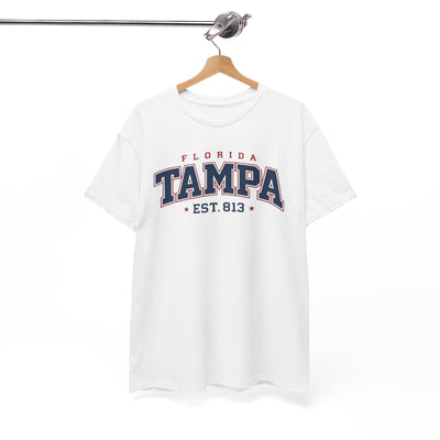 White Smoke Tampa Florida Vintage College Tee – EST. 813 City Shirt