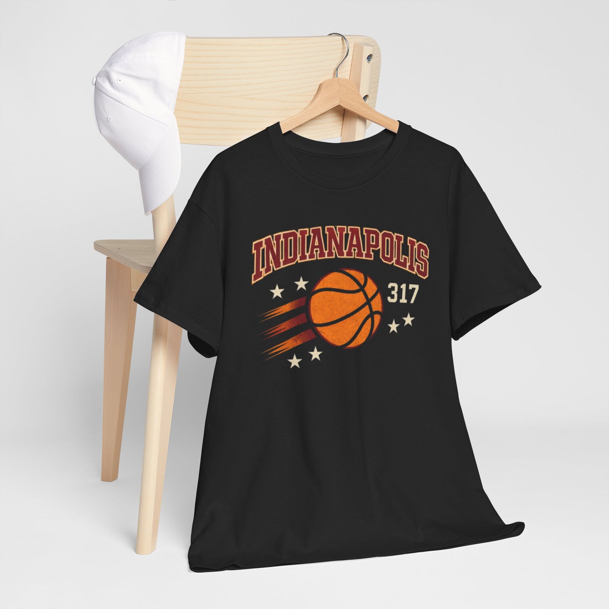 Dark Slate Gray Indianapolis Basketball Tee 317 Retro Hoop Graphic Shirt Indiana T Shirt Vintage Sports