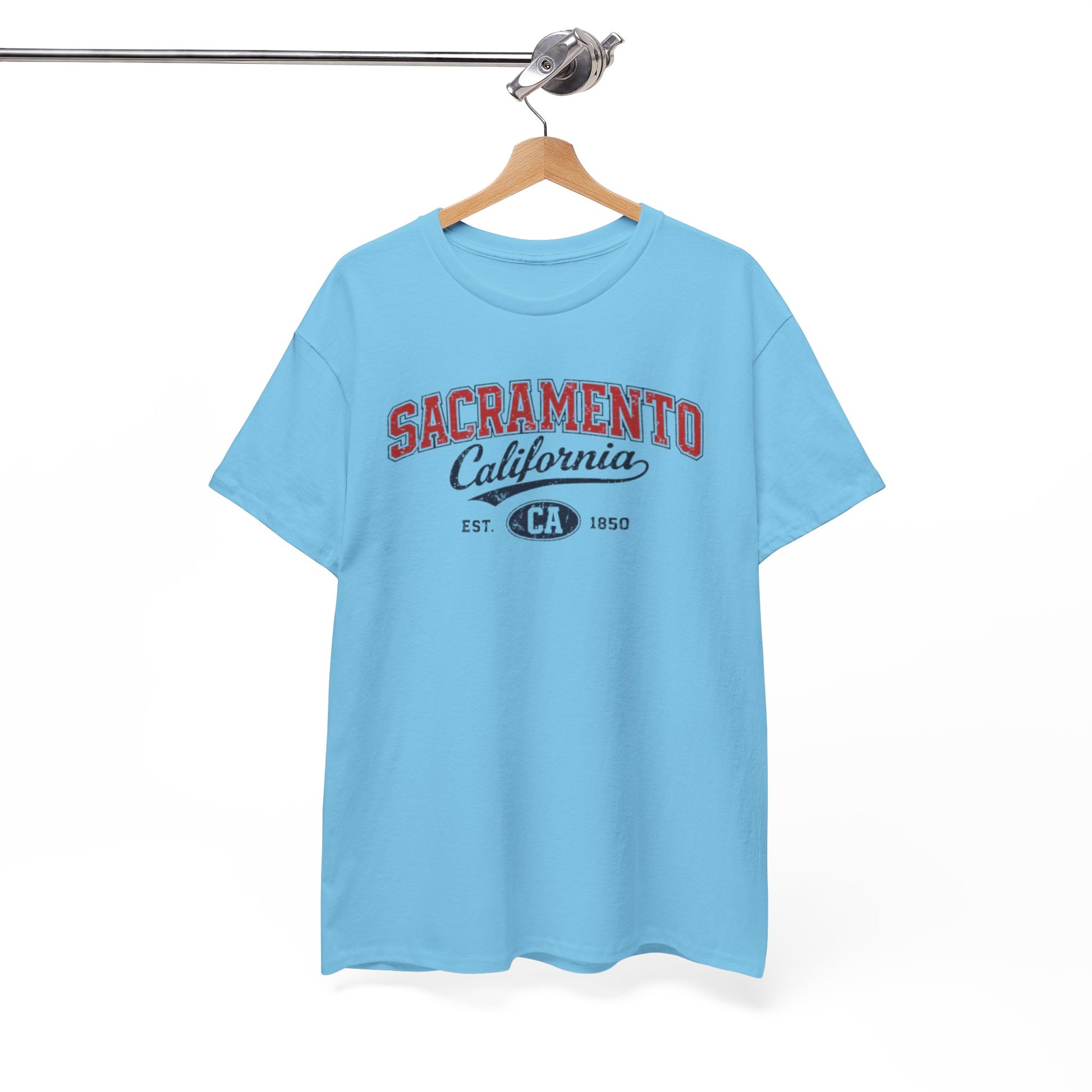 White Smoke Sacramento California Vintage Tee — Retro City College Shirt