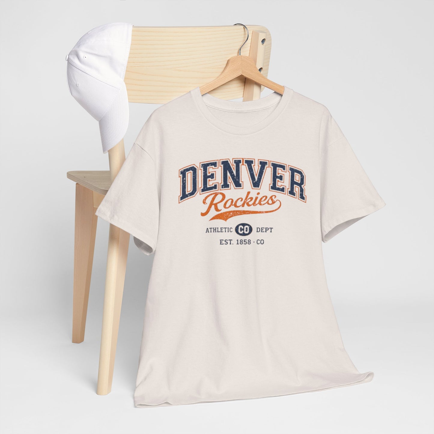 Denver Rockies Athletic Tee — Vintage Baseball Graphic T-Shirt