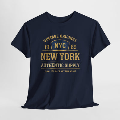 Lavender Vintage NYC 1989 New York Tee — Authentic Supply Graphic T-Shirt