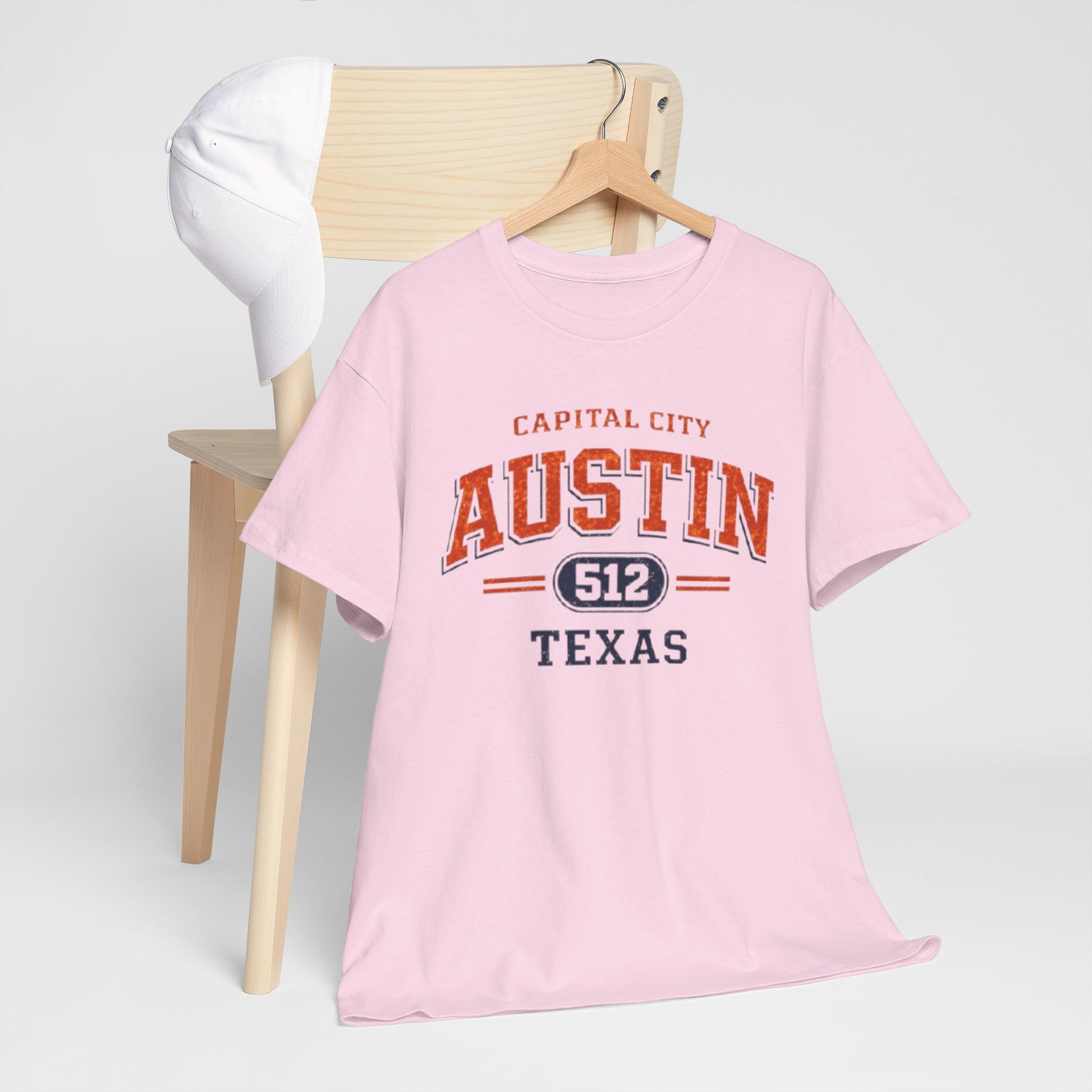 Misty Rose Austin Texas 512 Graphic T-Shirt – Capital City Vintage Varsity Streetwear Tee