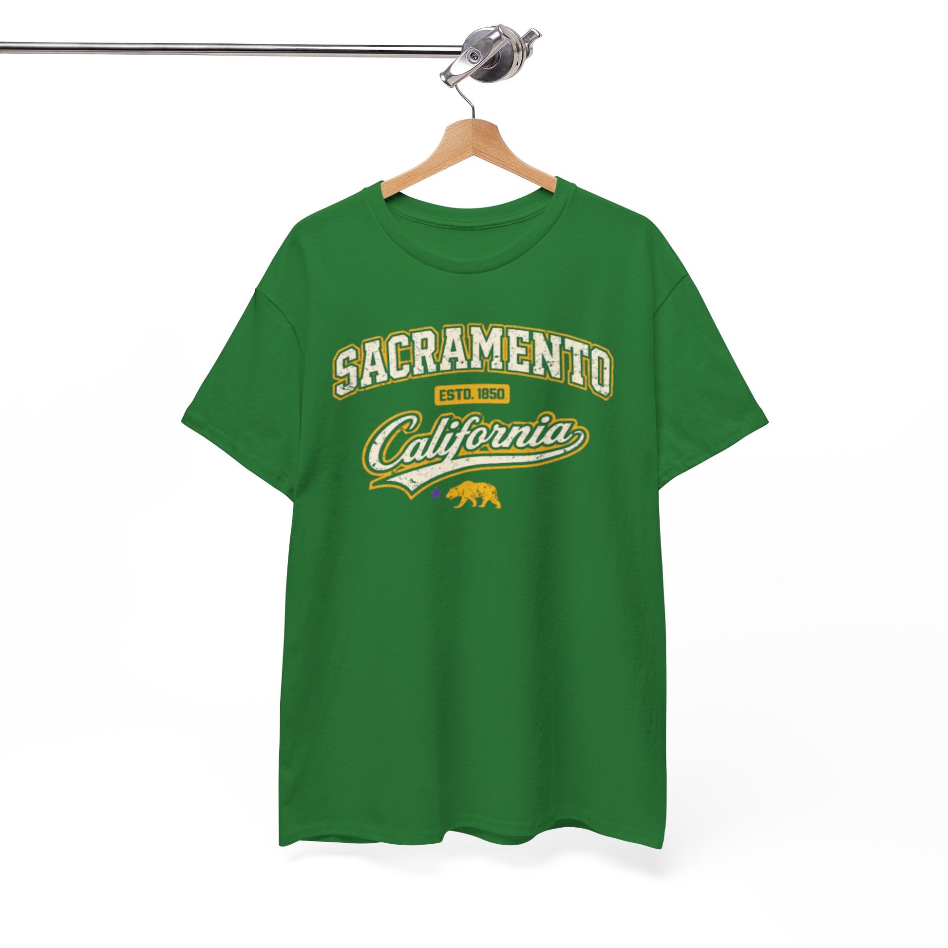 White Smoke Sacramento California Tee — Retro Collegiate City Shirt