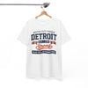 White Smoke Detroit Strong T-Shirt — Motor City "Blue Collar Champions" Tee