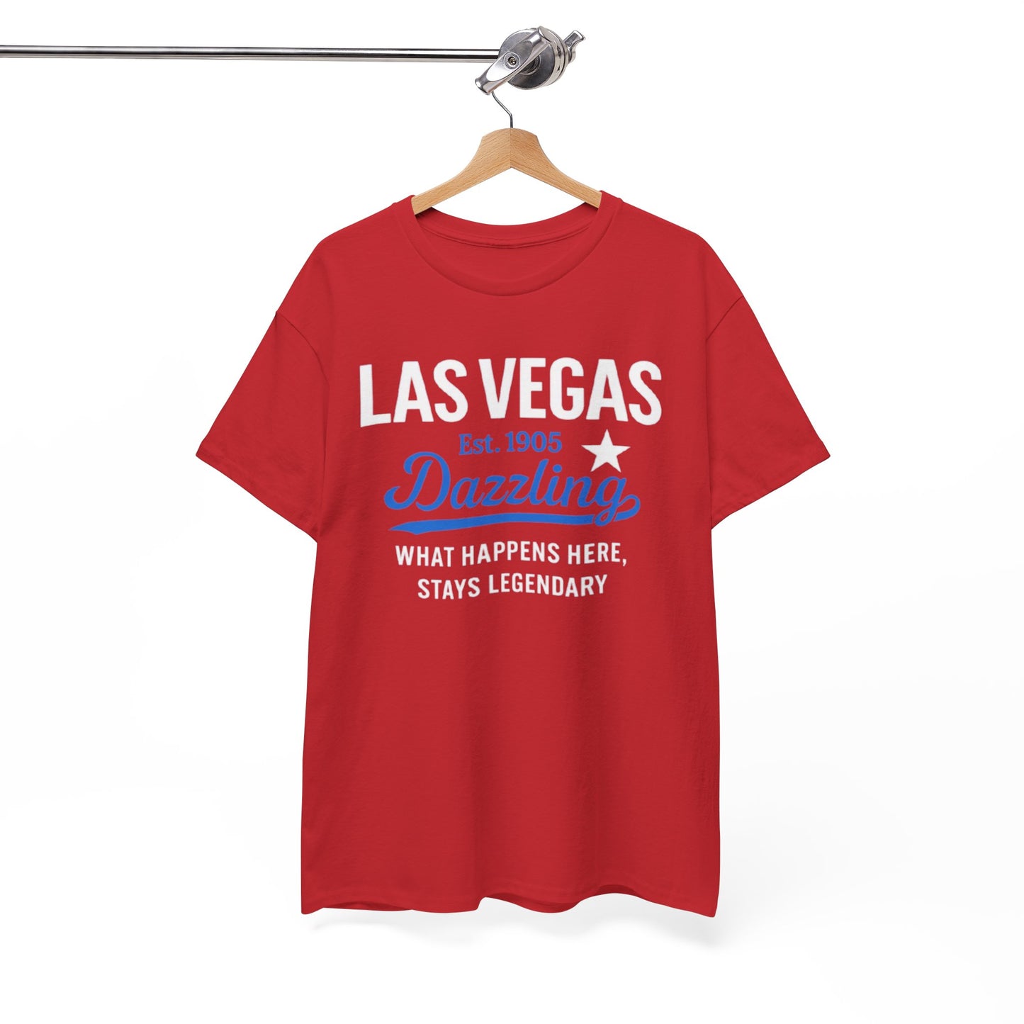 White Smoke Las Vegas Dazzling Tee — "What Happens Here, Stays Legendary" Graphic Shirt