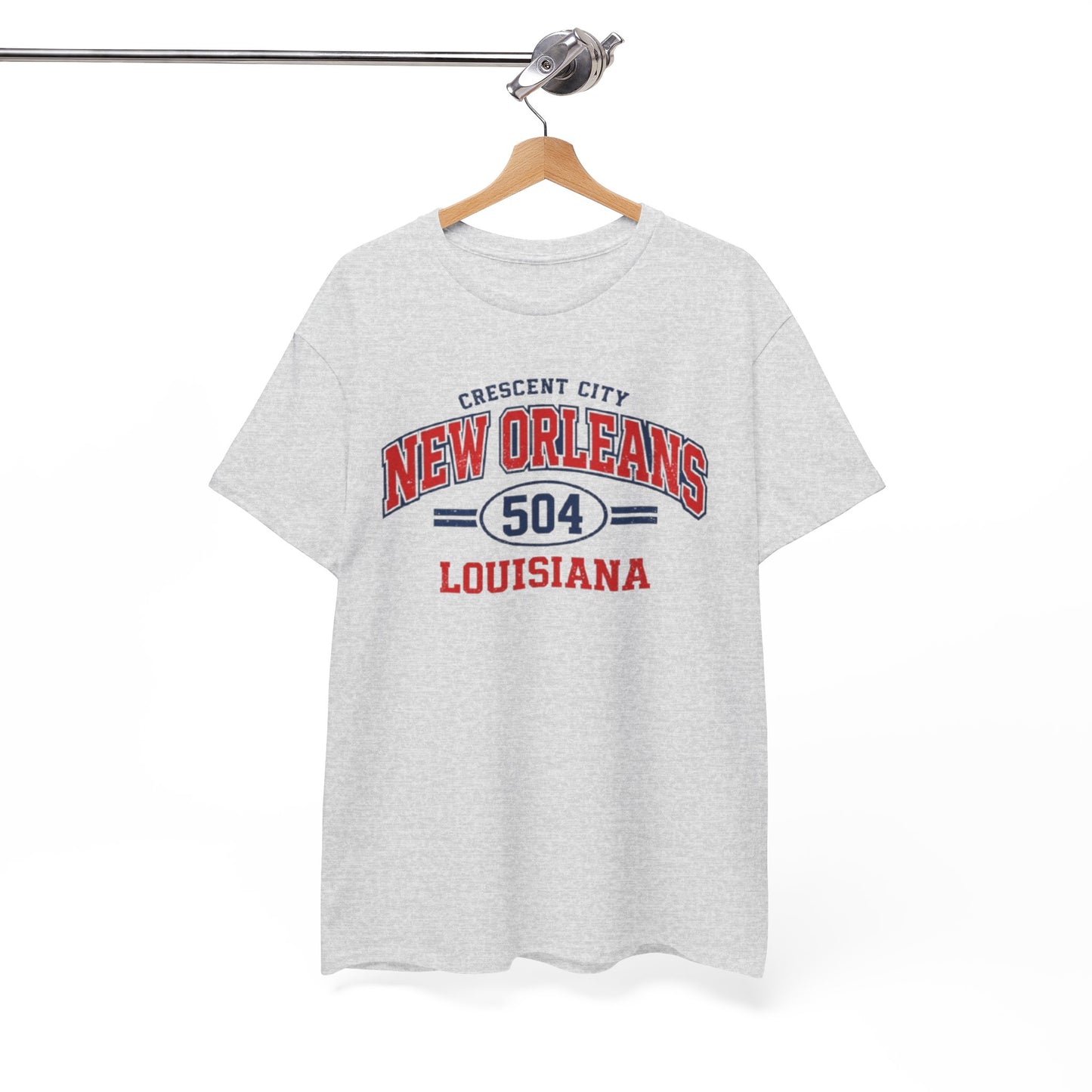 New Orleans 504 Louisiana T-Shirt — Crescent City Vintage Sports Tee – fan gear, football shirt, image 1.0