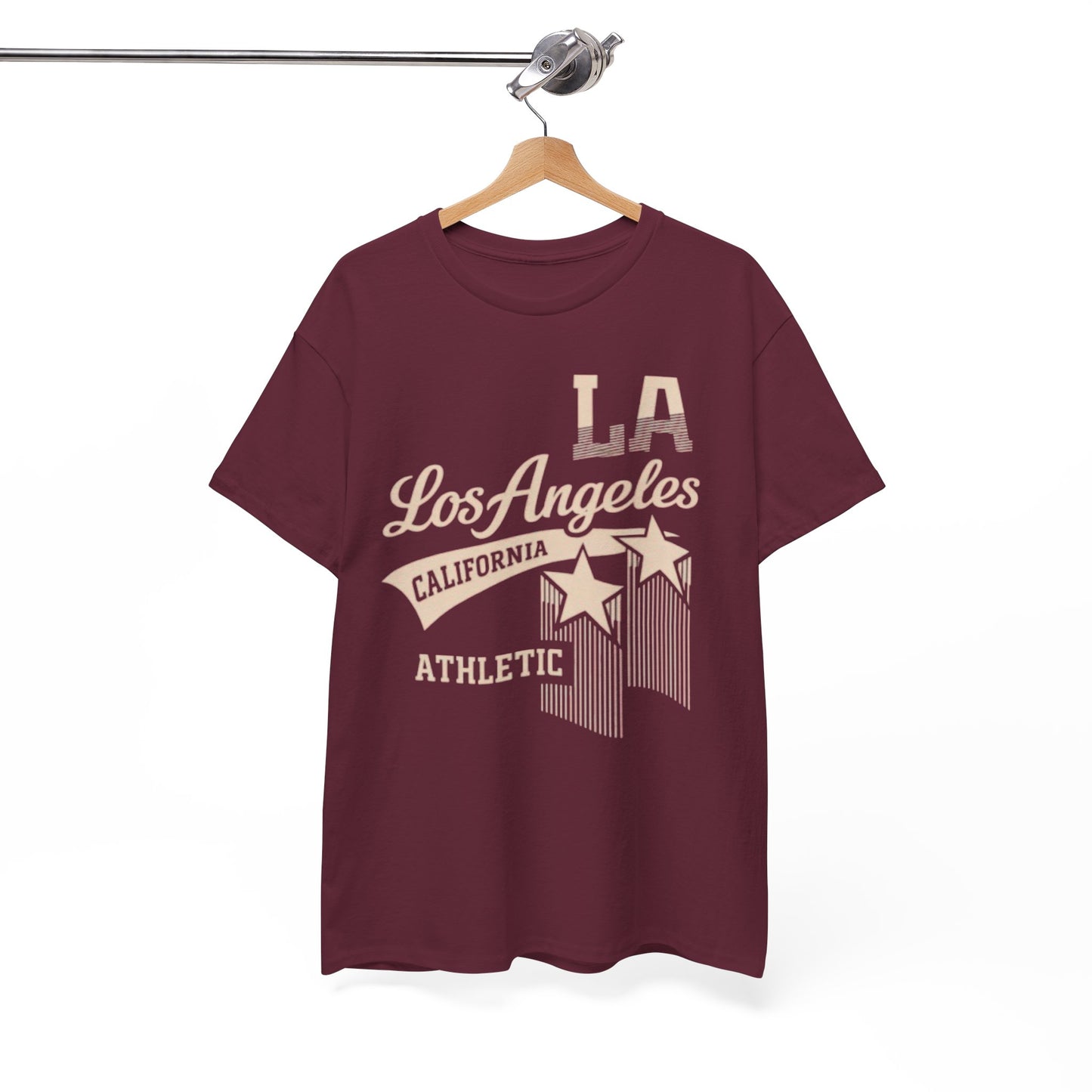 White Smoke Los Angeles Athletic Graphic T-Shirt – Retro LA Streetwear City Tee