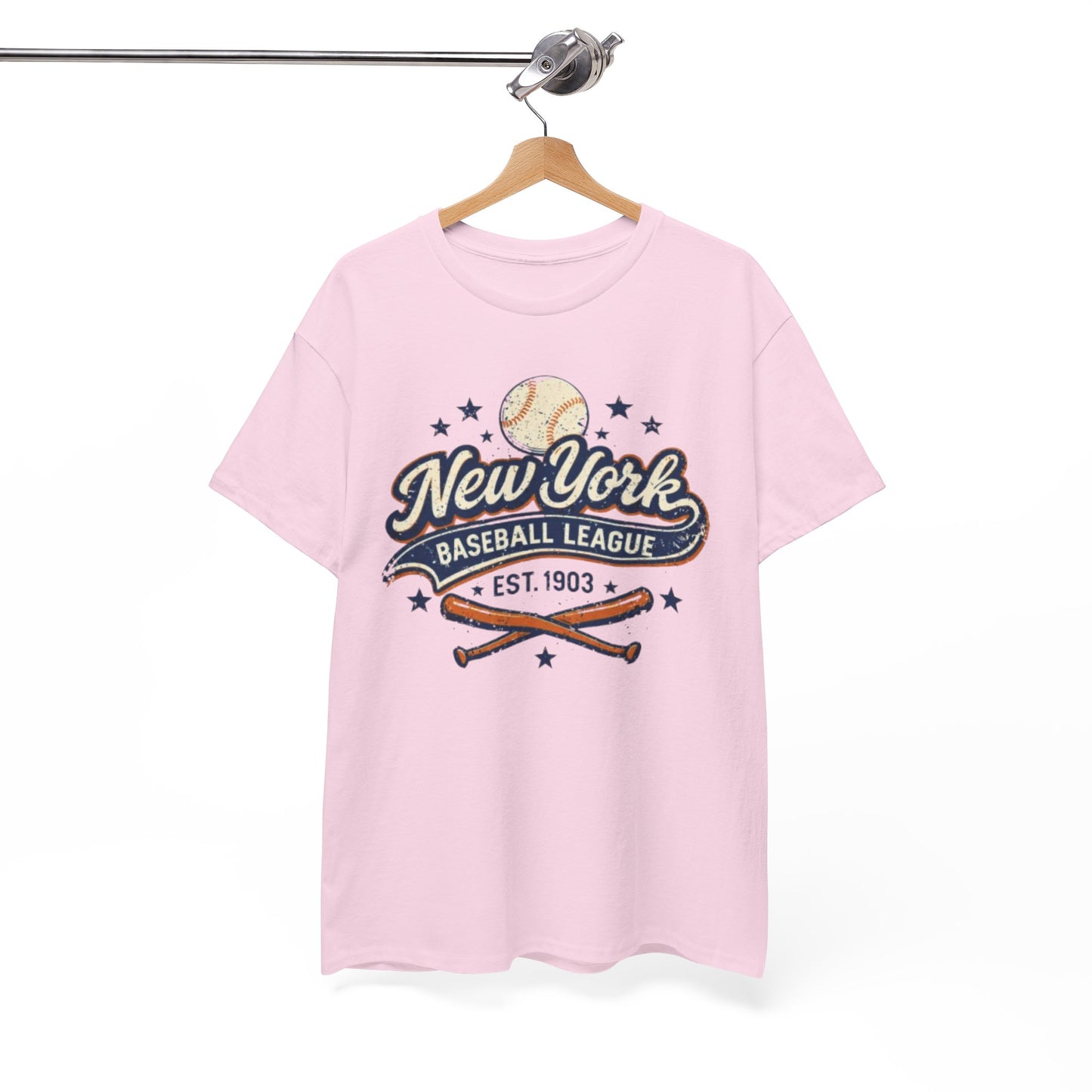 New York Baseball League Tee — Vintage 'Est. 1903' Baseball Graphic Shirt