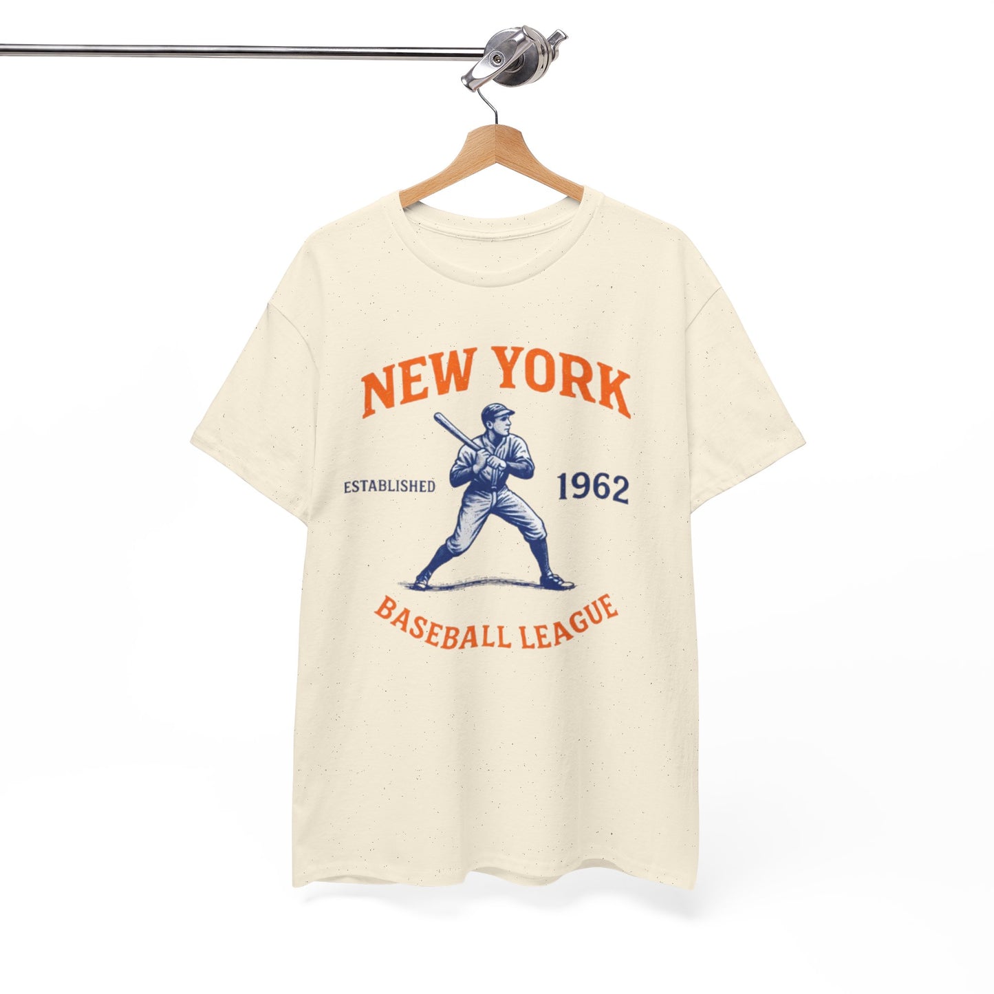 New York Baseball League Tee — Vintage 1962 Batter Graphic Shirt