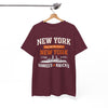 White Smoke New York City Skyline Tee — Yankees & Knicks Vintage Sports Shirt