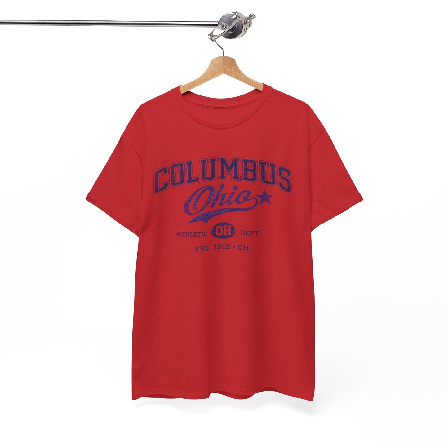 White Smoke Columbus Ohio Athletic Tee – Vintage Collegiate Graphic T-Shirt
