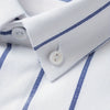 Lavender Men'S Long-Sleeve Striped Woven Dress Shirt Made of Pure