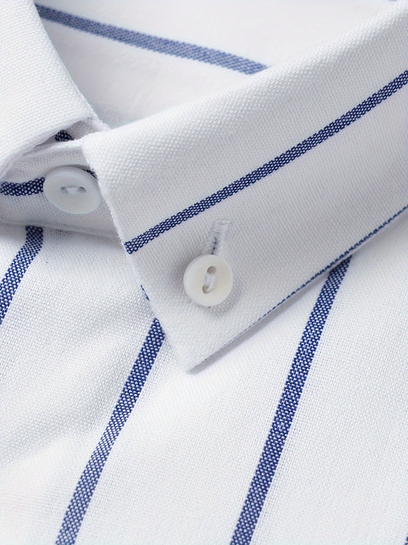 Lavender Men'S Long-Sleeve Striped Woven Dress Shirt Made of Pure