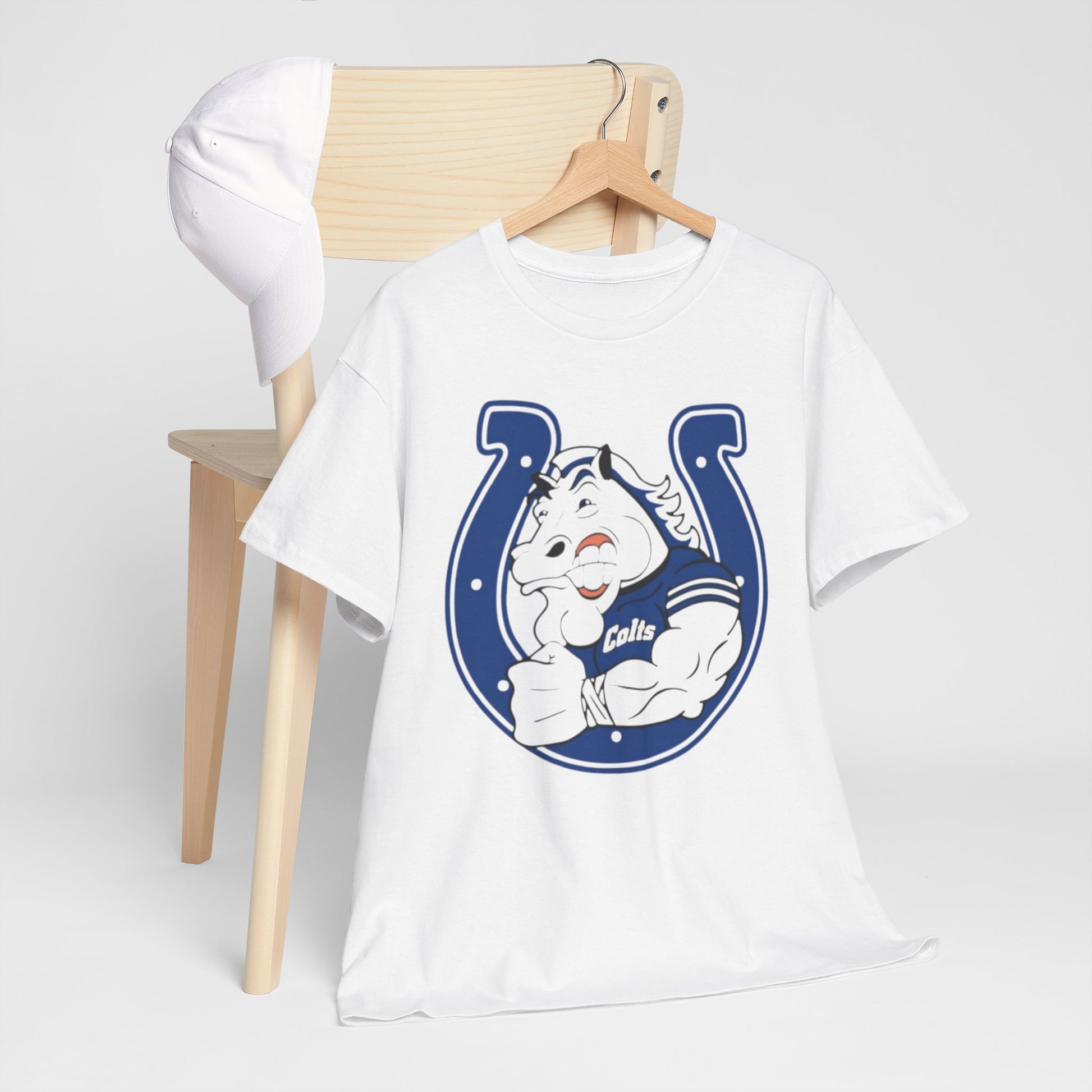 Lavender Indianapolis Colts Horse Mascot Horseshoe T-Shirt