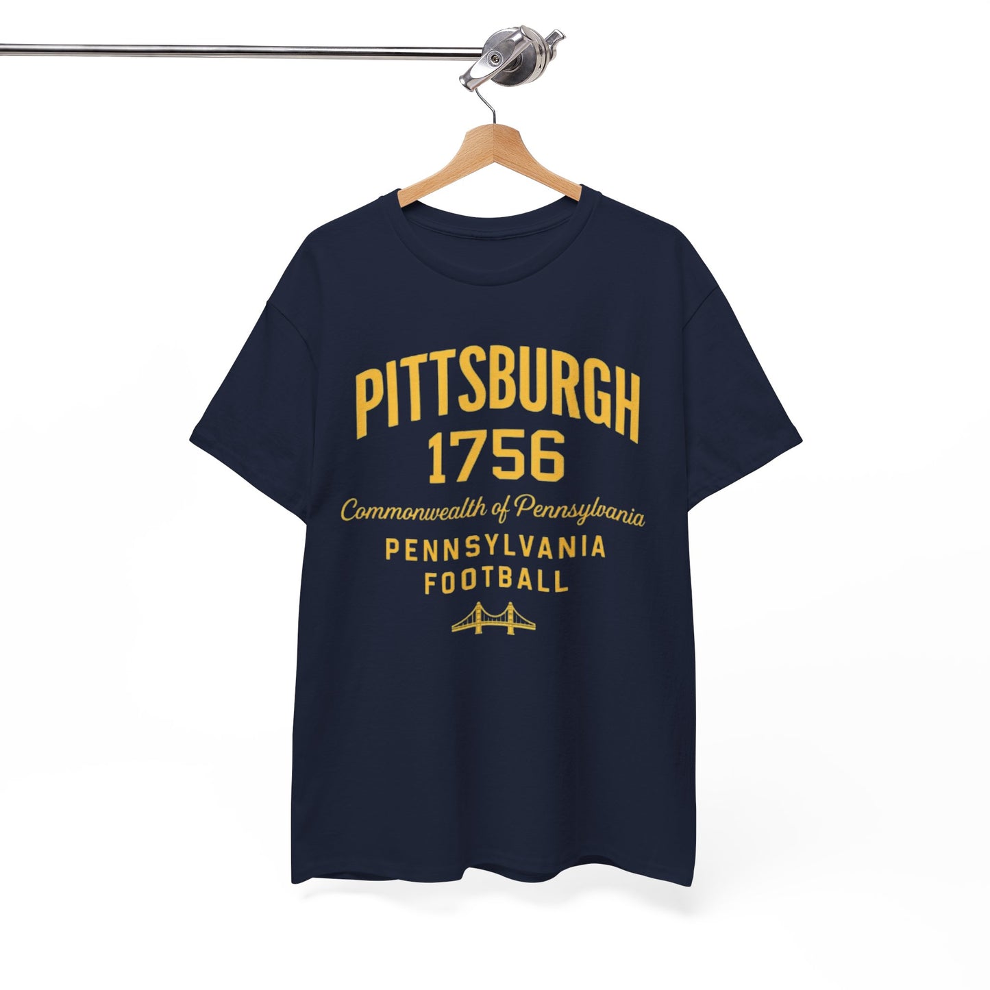 Pittsburgh 1756 Pennsylvania Football T‑Shirt Streetwear-friendly everyday styling tee