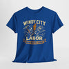 Lavender Windy City Labor Chicago Industrial District T-Shirt – Vintage Worker Tools Graphic Tee