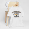 Lavender Pittsburgh Football T‑Shirt — Heinz Field Vintage Crew Tee