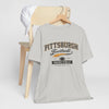 Gray Pittsburgh Football T‑Shirt — Heinz Field Vintage Crew Tee