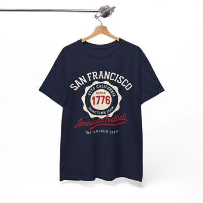 White Smoke San Francisco American Football Heritage T-Shirt – Golden City Hometown Style Tee