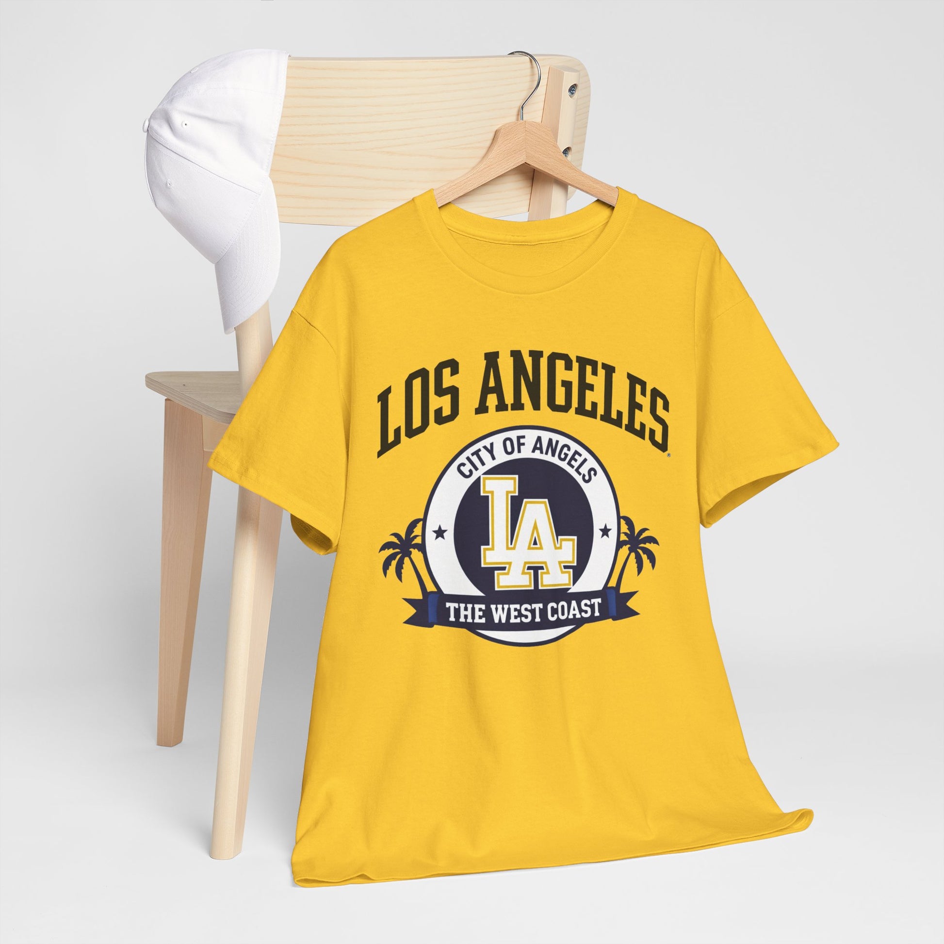 Goldenrod Los Angeles City of Angels LA Graphic T-Shirt – West Coast Streetwear Tee