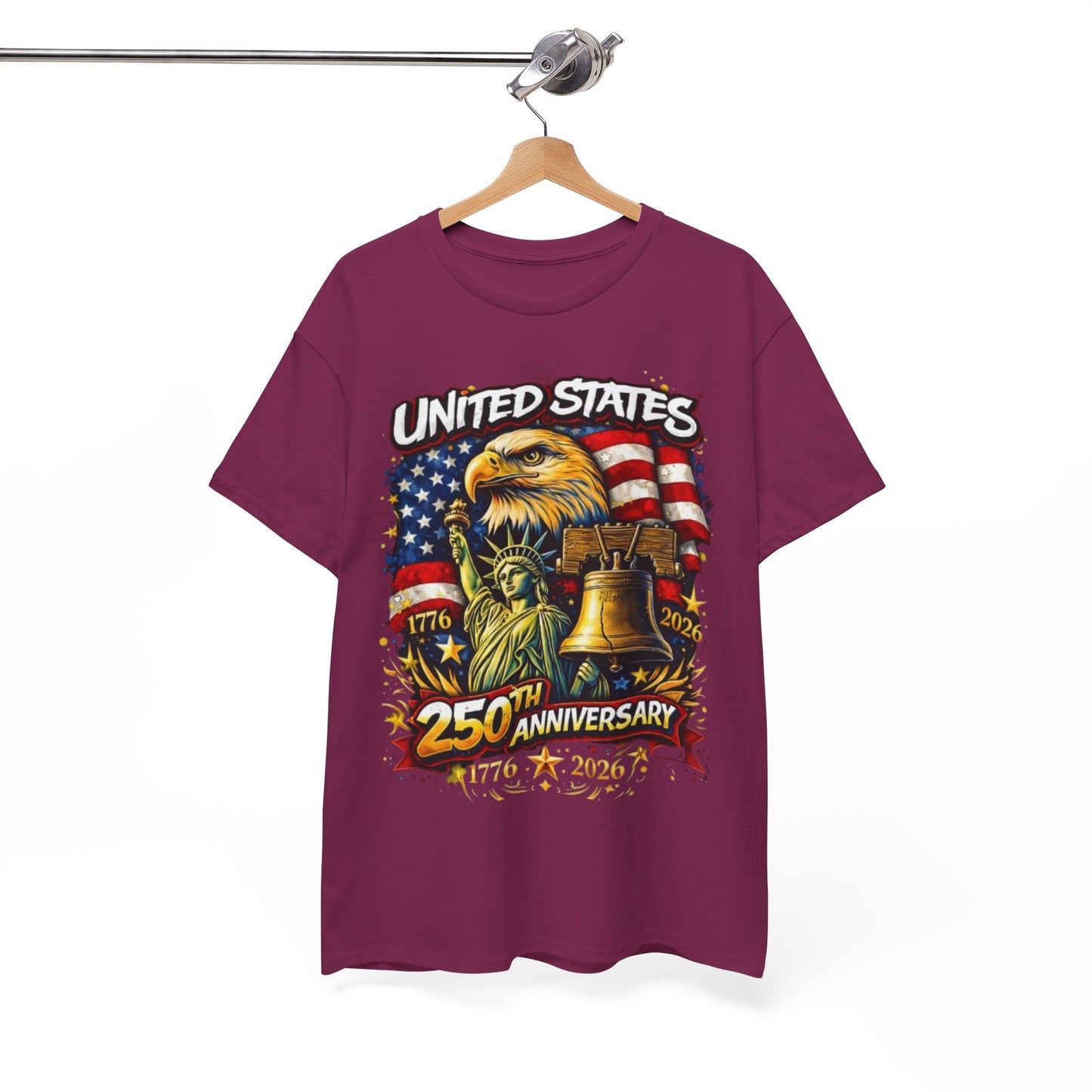 White Smoke United States 250th Anniversary Streetwear T-Shirt – Patriotic Urban Graphic Tee