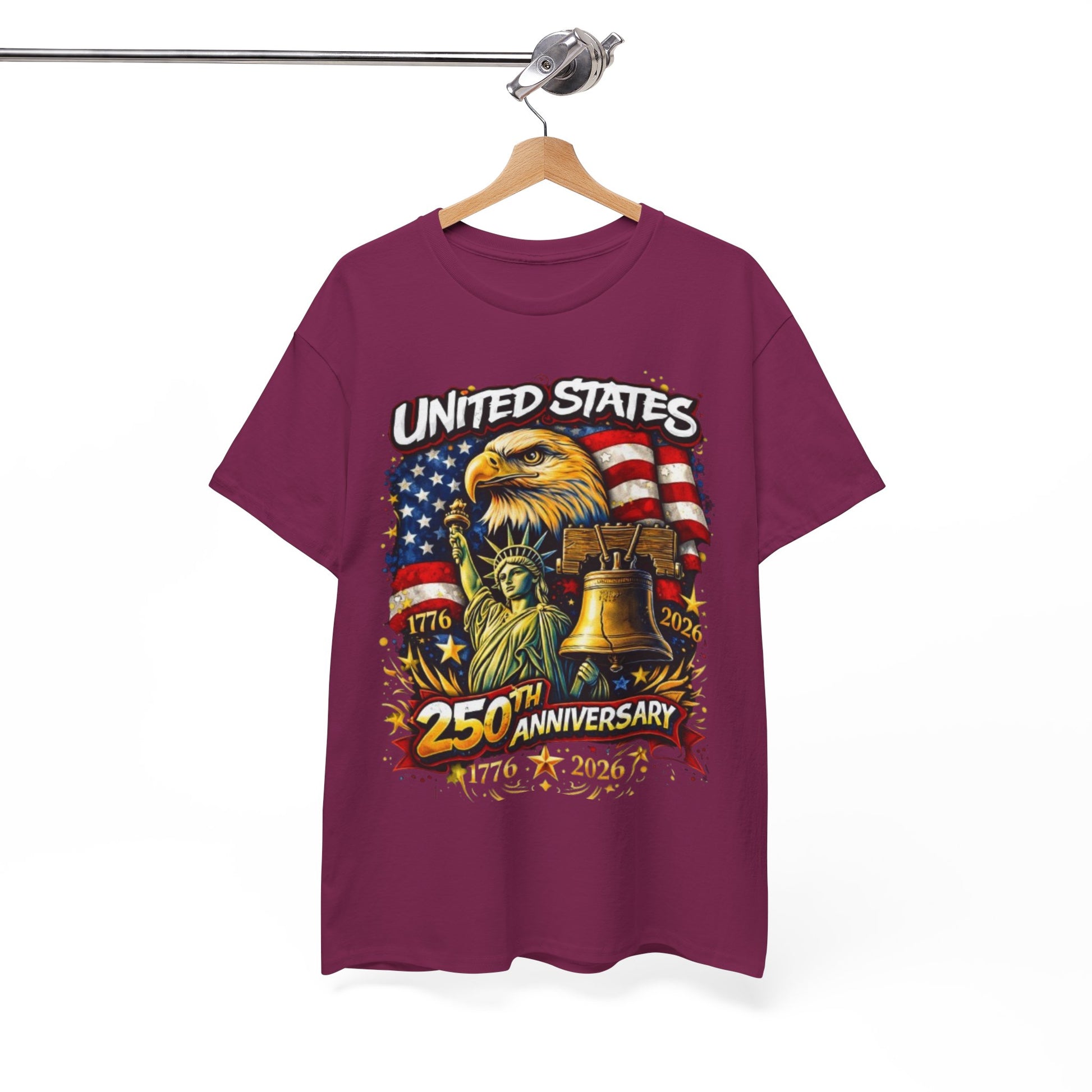 White Smoke United States 250th Anniversary Streetwear T-Shirt – Patriotic Urban Graphic Tee