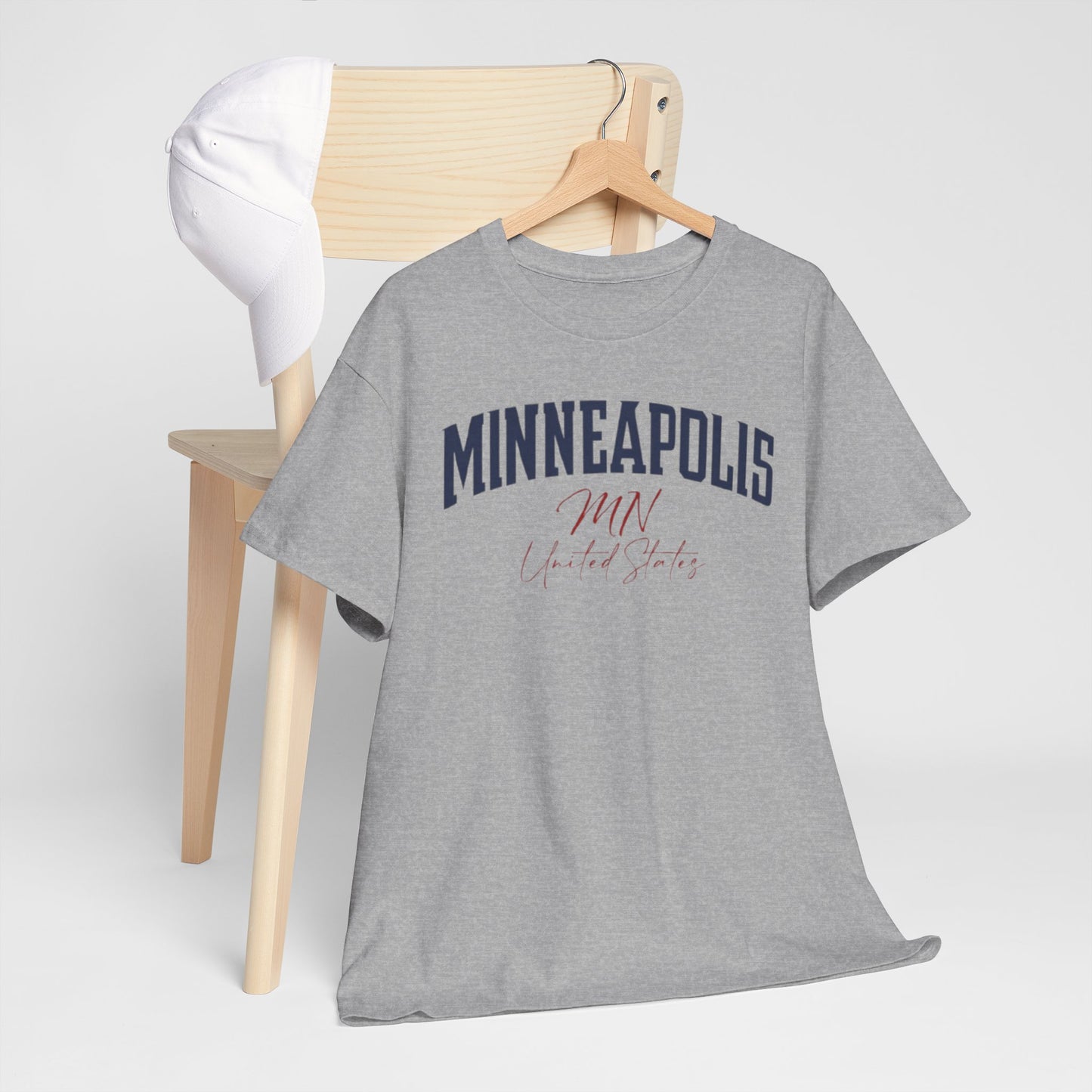 Minneapolis Vintage Script Tee — Minneapolis MN Retro City T-Shirt