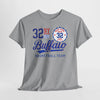 Lavender Buffalo 32 Basketball Team Tee — Vintage NY Sports T-Shirt