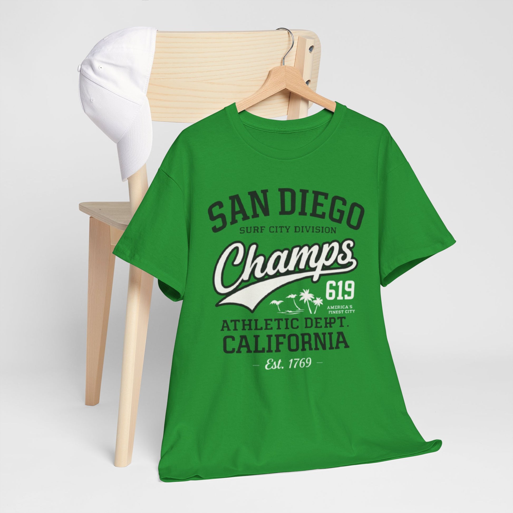 Forest Green San Diego 619 T Shirt – Surf City Champs Athletic California Tee