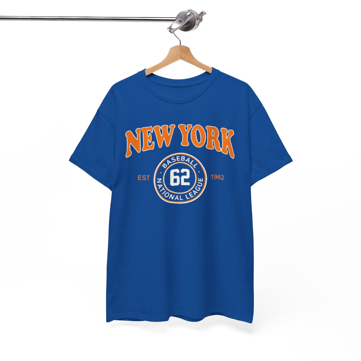 New York 62 Baseball Tee – Vintage Athletic Graphic T‑Shirt