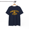White Smoke Kansas City Chiefs Vintage Football Tee — Retro Script & Player Graphic