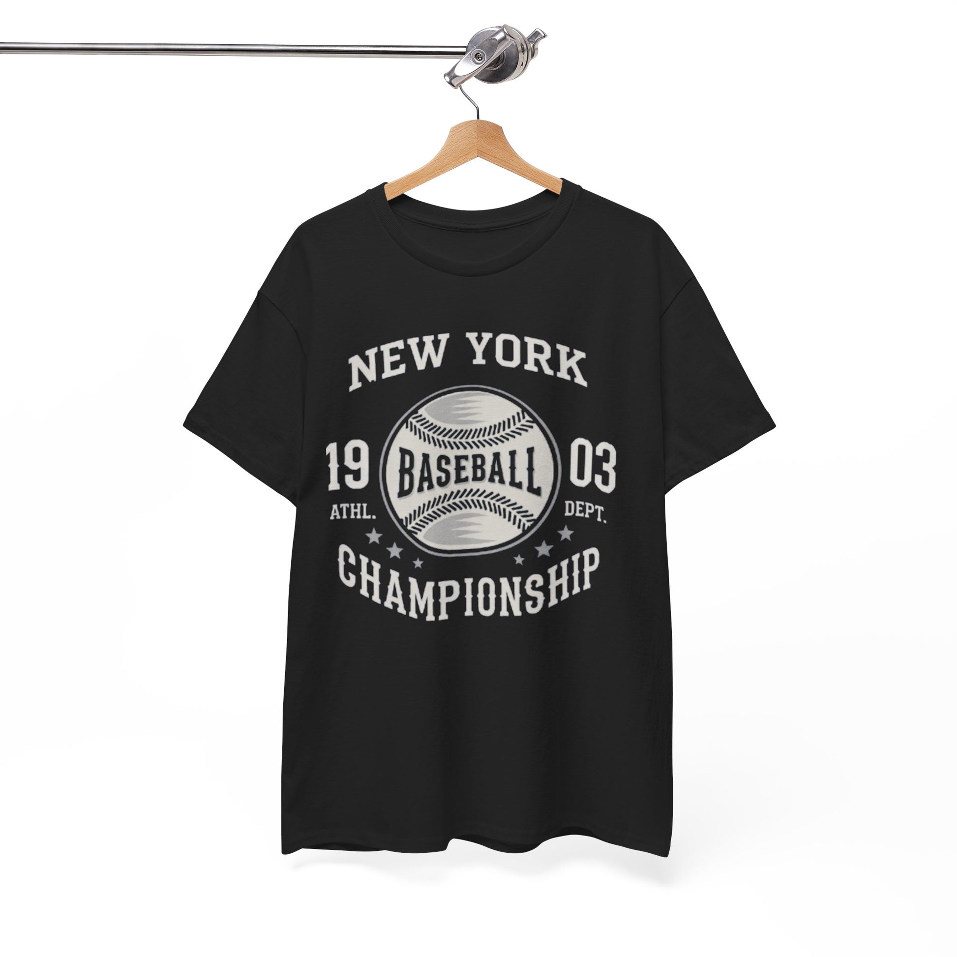 White Smoke Baseball Tee — New York Championship 1903 Vintage Sports Shirt