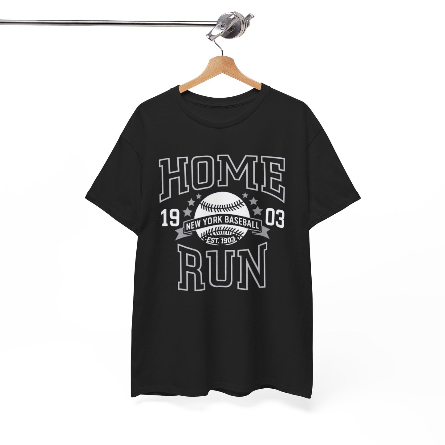 Home Run Baseball Tee — Vintage New York Baseball Graphic Shirt