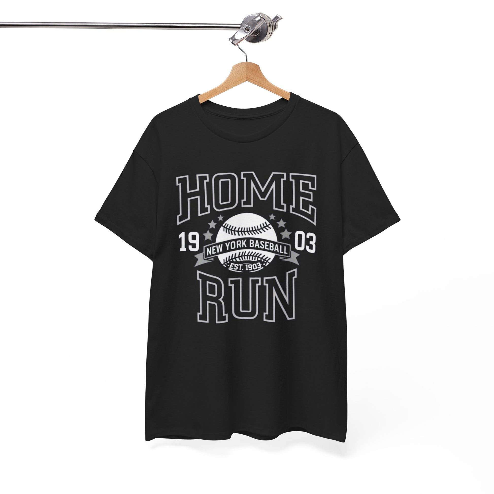 White Smoke Home Run Baseball Tee — Vintage New York Baseball Graphic Shirt