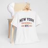 Lavender New York baseball tee  NYC t shirt  vintage baseball  sporty shirt