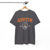 White Smoke Austin Texas TX Shield Graphic Tee — Vintage College-Style City T-Shirt