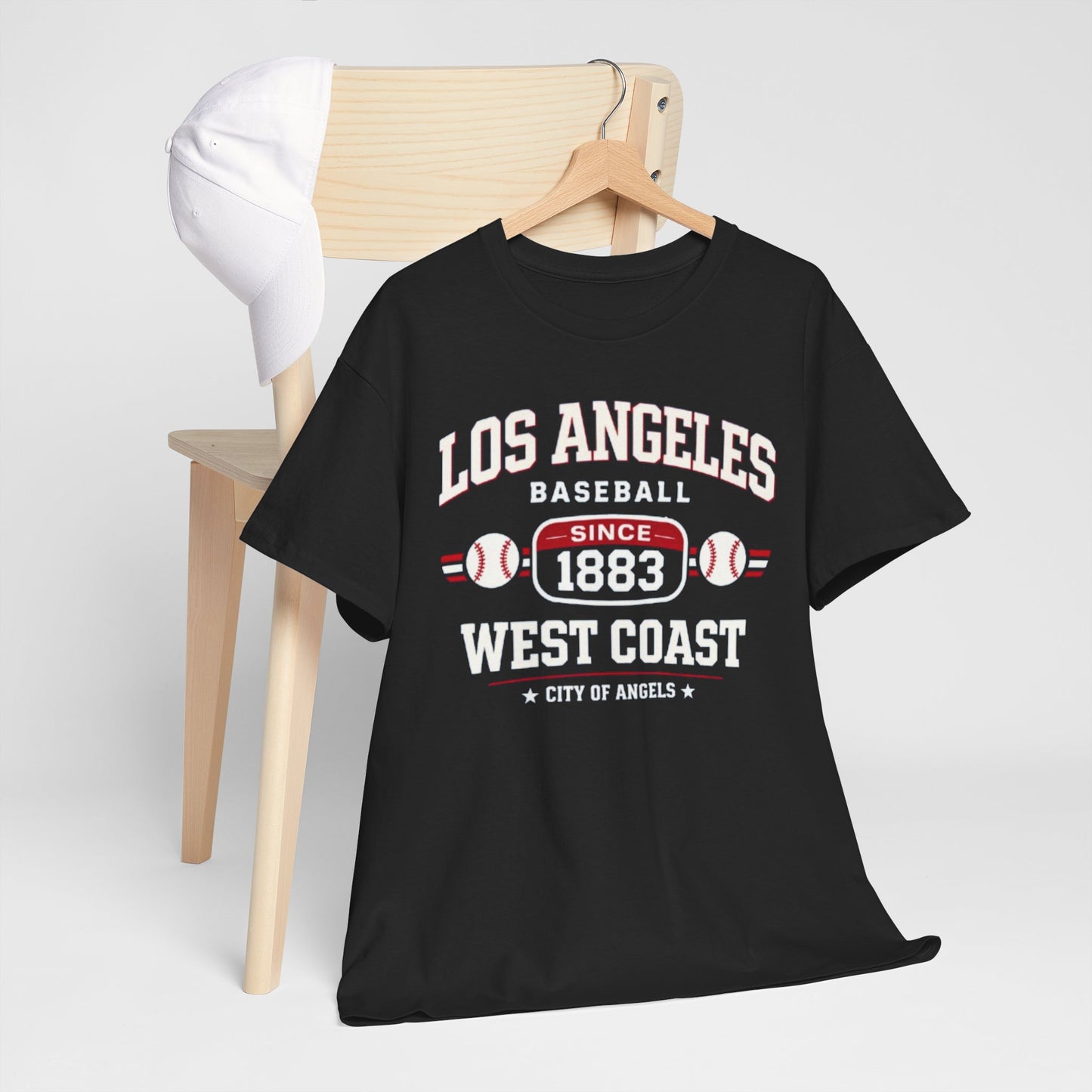 Dark Slate Gray Los Angeles Baseball Tee — West Coast "Since 1883" Vintage Sport T‑Shirt