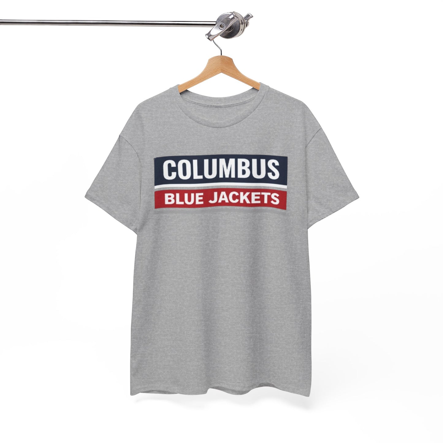 White Smoke Columbus Blue Jackets Retro Block  T-Shirt