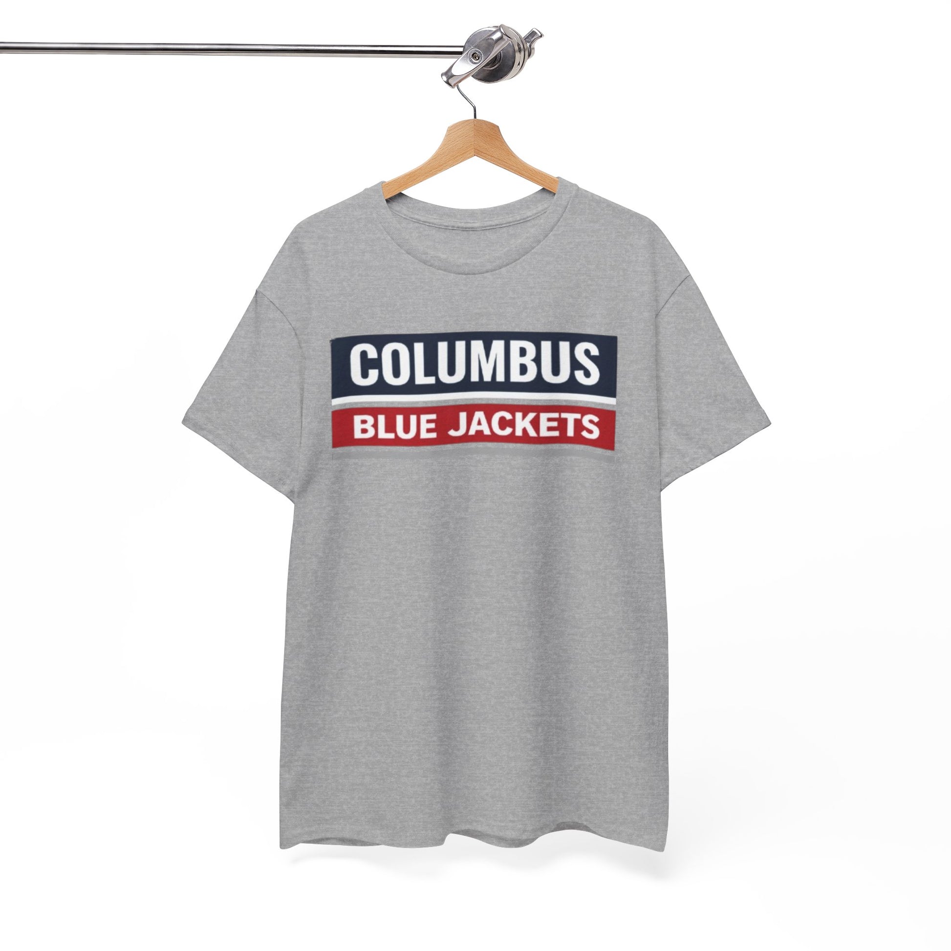 White Smoke Columbus Blue Jackets Retro Block  T-Shirt