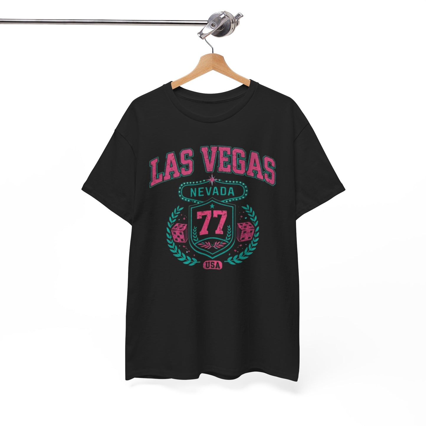 Las Vegas Nevada '77 Crest Tee — Vintage Casino Travel Shirt – casual fan outfit, casual fan outfit, image 1.0