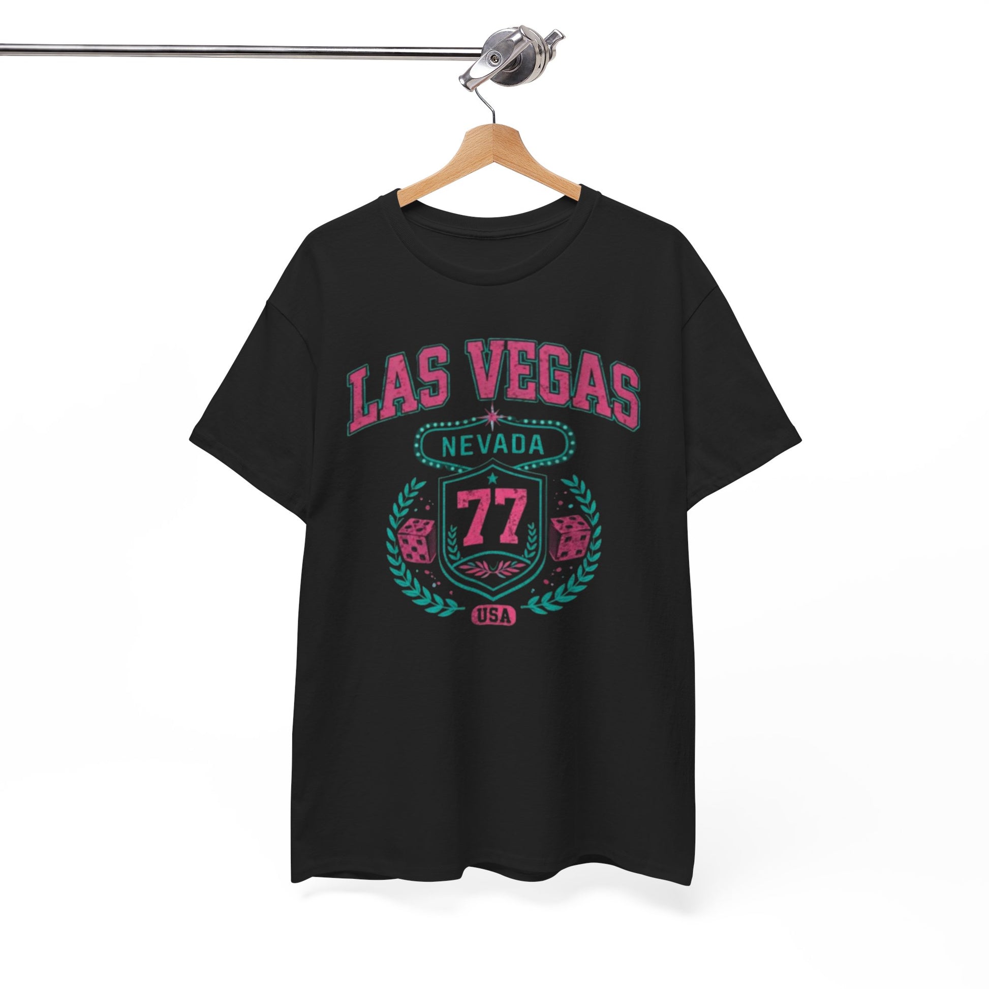 Las Vegas Nevada '77 Crest Tee — Vintage Casino Travel Shirt – casual fan outfit, casual fan outfit, image 1.0
